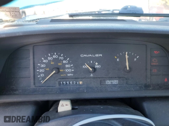 1992 Chevrolet Cavalier with VIN 1G1JC1442N7285709, listed as a Copart auction lot 84073144 with 155,634 mi miles and Salvage Title. Bid and sale history available at DreamBid. Image 9.
