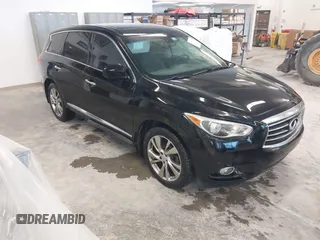 2013 Infiniti JX35 with VIN 5N1AL0MN2DC326268, listed as a IAAI auction lot 41971851 with 164,381 mi miles. Bid and sale history available at carsss.com. Image 1.