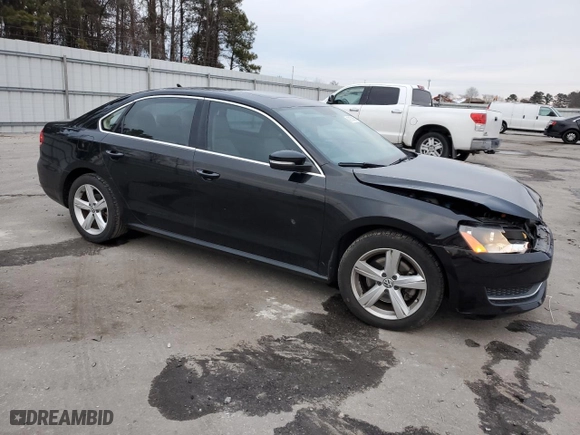 2013 Volkswagen Passat SE w/Sunroof with VIN 1VWBH7A37DC035915, listed as a Copart auction lot 42120935 with 126,331 mi miles and Salvage Title. Bid and sale history available at carsss.com. Image 4.