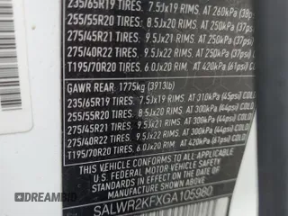 2016 Land Rover Range Rover Sport V6 Diesel HSE with VIN SALWR2KFXGA105980, listed as a Copart auction lot 51434585 with 127,823 mi miles and Clean Title. Bid and sale history available at carsss.com. Image 13.
