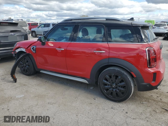 2024 MINI Countryman Cooper S with VIN WMZ53BR04R3R38803, listed as a Copart auction lot 76070924 with 11,384 mi miles and Salvage title. Bid and sale history available at DreamBid. Image 2.