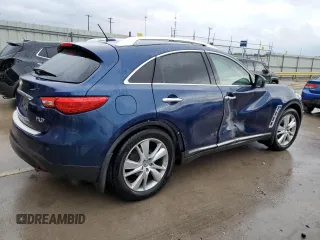2013 Infiniti FX with VIN JN8CS1MWXDM171286, listed as a Copart auction lot 71701993 with 76,050 mi miles and Salvage Title. Bid and sale history available at carsss.com. Image 3.