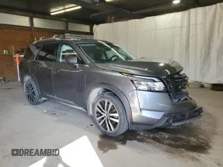 2023 Nissan Pathfinder Platinum с VIN 5N1DR3DK6PC228996, выставлен на аукционе Copart как лот 58937335 с пробегом 24 356 миль миль и Списание • Salvage title. История ставок и продаж доступна на DreamBid. Изображение 4.