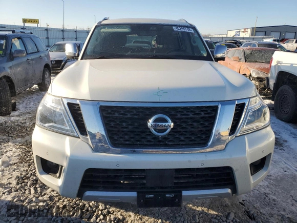 2018 Nissan Armada Platinum with VIN JN8AY2NF8J9333487, listed as a Copart auction lot 46295745 with 58,876 mi miles and Salvage Title. Bid and sale history available at carsss.com. Image 5.