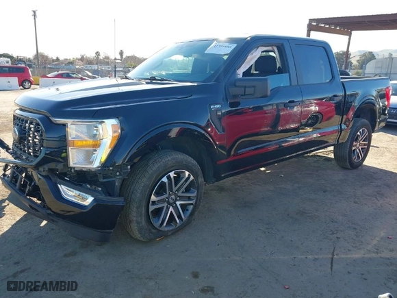 2021 Ford F-150 XL with VIN 1FTEW1EP4MKE89660, listed as a IAAI auction lot 41395883 with 5,783 mi miles. Bid and sale history available at carsss.com. Image 2.