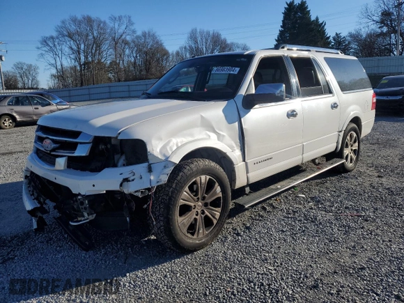 2016 Ford Expedition EL Platinum with VIN 1FMJK1MT3GEF36197, listed as a Copart auction lot 86983904 with 239,657 mi miles and Salvage Title. Bid and sale history available at carsss.com. Image 1.