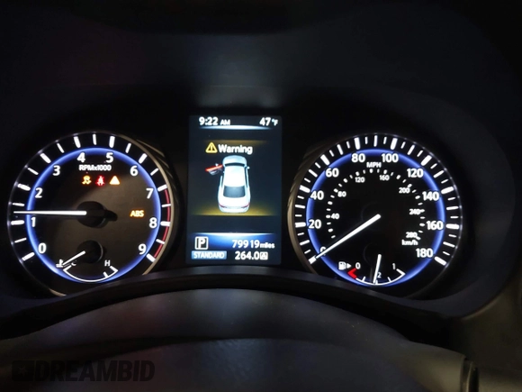 2016 Infiniti Q50 3.0t Premium with VIN JN1EV7AP0GM305466, listed as a IAAI auction lot 41778105 with 79,919 mi miles. Bid and sale history available at carsss.com. Image 7.