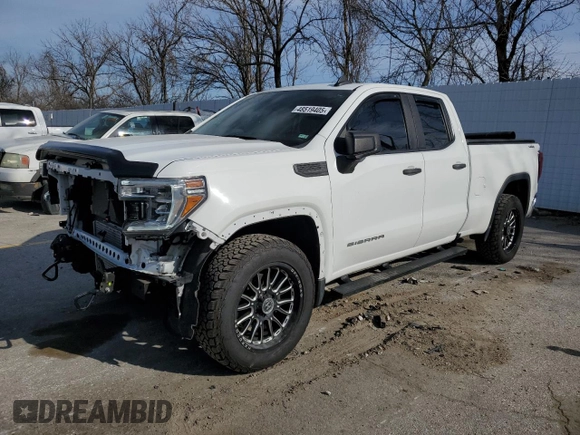 2021 GMC Sierra 1500 with VIN 1GTR9AEK3MZ360815, listed as a Copart auction lot 48519405 with 30,310 mi miles and Salvage Title. Bid and sale history available at DreamBid. Image 1.