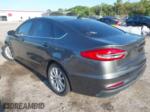 2020 Ford Fusion SE with VIN 3FA6P0HDXLR263572, listed as a IAAI auction lot 41989167 with 42,522 mi miles. Bid and sale history available at carsss.com. Image 3.