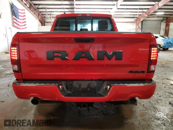 2018 Ram 1500 Night with VIN 1C6RR7MT3JS291116, listed as a Copart auction lot 75698344 with 133,478 mi miles and Clean Title. Bid and sale history available at carsss.com. Image 6.