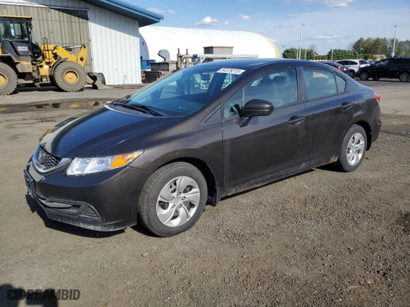 2014 Honda Civic Sedan LX with VIN 2HGFB2F51EH554736, listed as a Copart auction lot 54379215 with 166,288 mi miles and Clean Title. Bid and sale history available at carsss.com. Image 1.