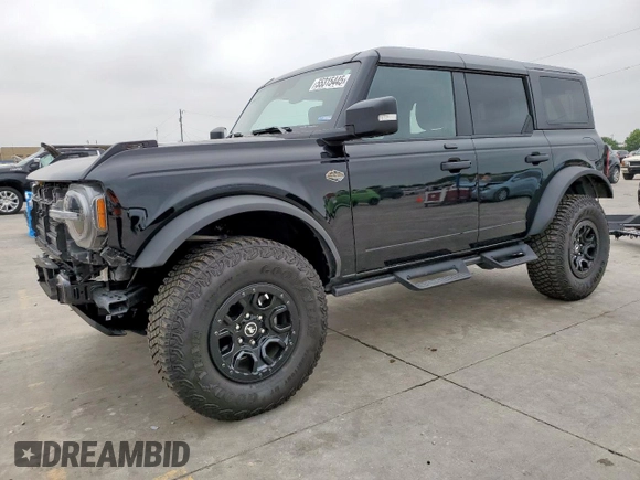 2023 Ford Bronco with VIN 1FMEE5DP1PLB95364, listed as a Copart auction lot 55315445 with 17,578 mi miles and Salvage title. Bid and sale history available at DreamBid. Image 1.