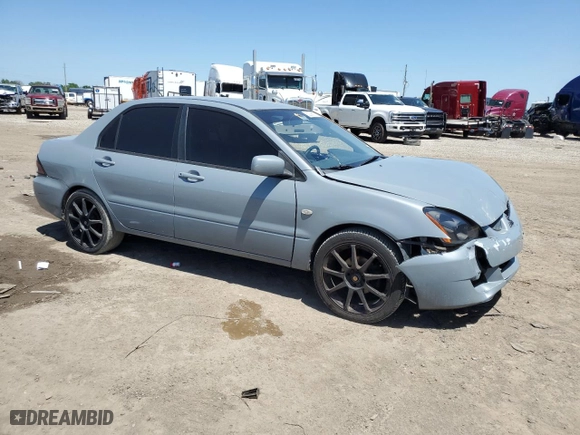 2005 Mitsubishi Lancer ES with VIN JA3AJ26E65U054420, listed as a Copart auction lot 52206935 with 187,277 mi miles and Salvage Title. Bid and sale history available at carsss.com. Image 4.