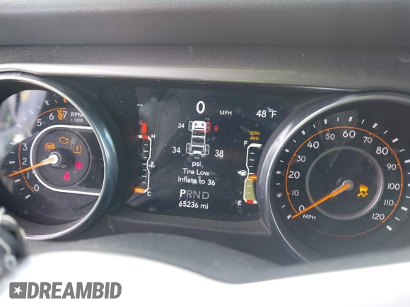 2018 Jeep Wrangler Unlimited Sahara with VIN 1C4HJXEG0JW246110, listed as a IAAI auction lot 41826662 with 65,236 mi miles. Bid and sale history available at carsss.com. Image 7.