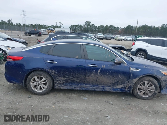 2018 Kia Optima LX with VIN 5XXGT4L33JG211888, listed as a IAAI auction lot 41198586 with 130,000 mi miles. Bid and sale history available at carsss.com. Image 14.