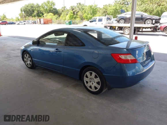 2008 Honda Civic Cpe LX with VIN 2HGFG12698H573436, listed as a IAAI auction lot 41970955 with 142,166 mi miles. Bid and sale history available at carsss.com. Image 3.