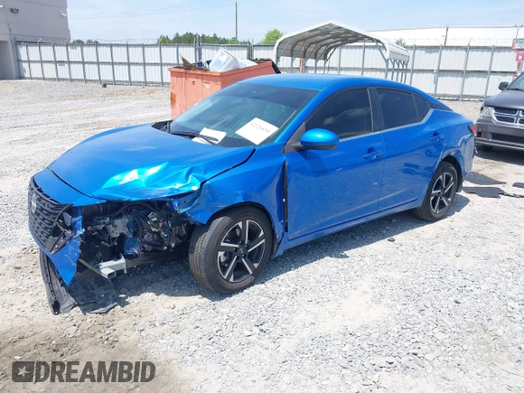 2024 Nissan Sentra SV with VIN 3N1AB8CV6RY343650, listed as a IAAI auction lot 42126890 with 22,633 mi miles and . Bid and sale history available at DreamBid. Image 2.