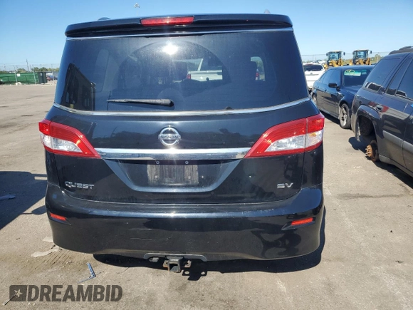 2016 Nissan Quest SV with VIN JN8AE2KP3G9154224, listed as a Copart auction lot 66784823 with 94,476 mi miles and . Bid and sale history available at DreamBid. Image 6.