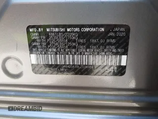 2020 Mitsubishi Outlander SE with VIN JA4AD3A39LZ034984, listed as a IAAI auction lot 42431048 with 102,314 mi miles and . Bid and sale history available at DreamBid. Image 9.