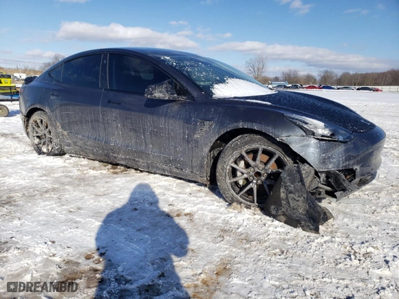 2020 Tesla Model 3 Standard Range Plus with VIN 5YJ3E1EA0LF739266, listed as a Copart auction lot 46327055 with 41,726 mi miles and Salvage Title. Bid and sale history available at carsss.com. Image 4.