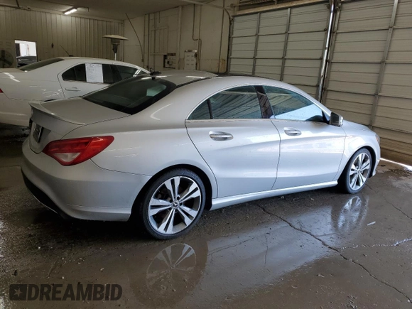 2018 Mercedes-Benz CLA with VIN WDDSJ4EB0JN570307, listed as a Copart auction lot 52565745 with 62,983 mi miles and Salvage Title. Bid and sale history available at carsss.com. Image 3.