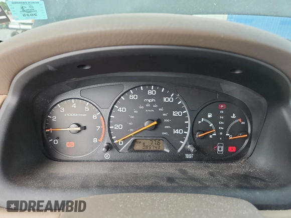 1998 Honda Accord EX z VIN 1HGCG6674WA072968, wystawiony jako Copart lot #58335875 z przebiegiem 85 743 mil mil oraz Szkoda całkowita • Salvage title. Historia ofert i sprzedaży dostępna na DreamBid. Obrazek 9.