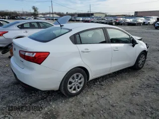2014 Kia Rio EX with VIN KNADN4A37E6404403, listed as a Copart auction lot 86813694 with 0 mi miles and Salvage Title. Bid and sale history available at carsss.com. Image 3.