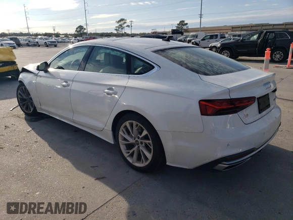 2023 Audi A5 Sportback Premium Plus with VIN WAUCBCF56PA050964, listed as a Copart auction lot 74617653 with 3,495 mi miles. Bid and sale history available at carsss.com. Image 2.