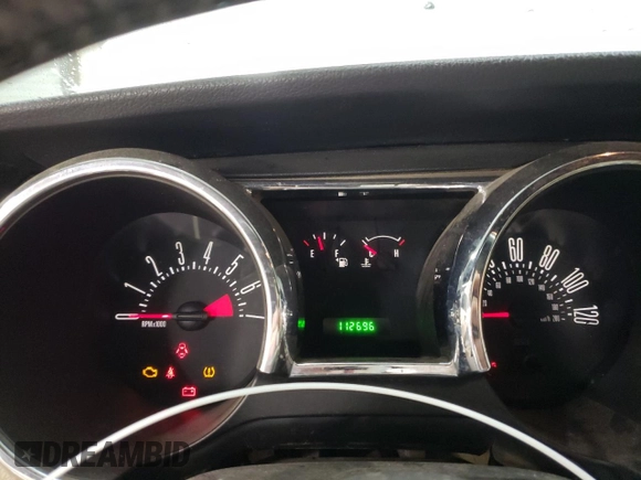 2008 Ford Mustang Deluxe with VIN 1ZVHT84N785193936, listed as a Copart auction lot 47008295 with 112,696 mi miles and Salvage Title. Bid and sale history available at carsss.com. Image 9.