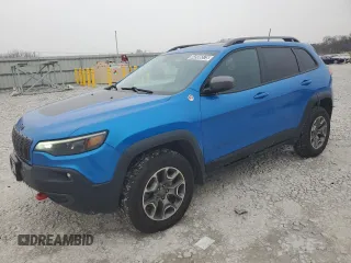 2021 Jeep Cherokee Trailhawk z VIN 1C4PJMBX9MD101792, wystawiony jako Copart lot #44596575 z przebiegiem 66 591 mil mil oraz Czysty tytuł • Clean title. Historia ofert i sprzedaży dostępna na DreamBid. Obrazek 1.