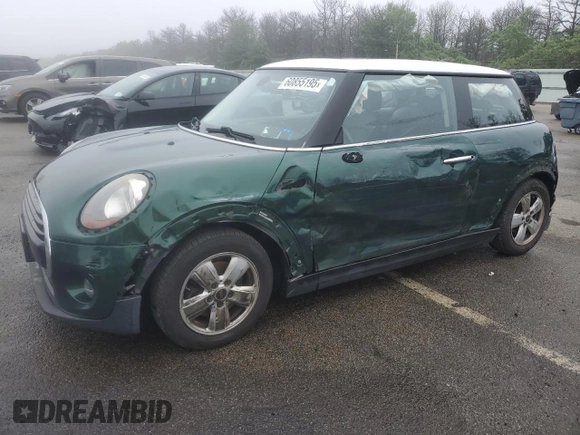2017 MINI Hardtop Cooper with VIN WMWXP5C55H2D16587, listed as a Copart auction lot 60855195 with 77,769 mi miles and Salvage title. Bid and sale history available at DreamBid. Image 1.