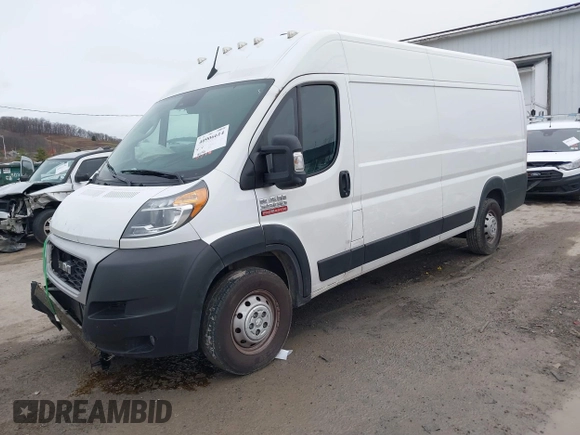 2022 Ram ProMaster Cargo with VIN 3C6MRVJG0NE114716, listed as a IAAI auction lot 40906614 with 164,182 mi miles and . Bid and sale history available at DreamBid. Image 2.