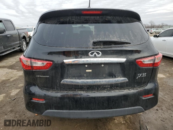 2013 Infiniti JX35 with VIN 5N1AL0MM0DC330861, listed as a Copart auction lot 45128415 with 146,219 mi miles and Salvage Title. Bid and sale history available at DreamBid. Image 6.