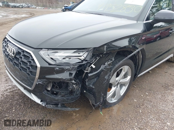 2022 Audi Q5 S line Premium Plus with VIN WA1EAAFY6N2034701, listed as a IAAI auction lot 41952830 with 26,077 mi miles and . Bid and sale history available at DreamBid. Image 6.