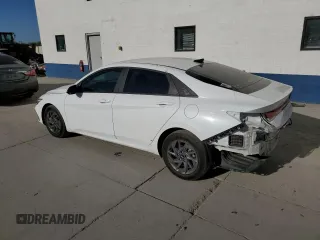 2024 Hyundai Elantra SEL with VIN KMHLM4DG4RU647339, listed as a Copart auction lot 61629065 with 37,322 mi miles and Salvage title. Bid and sale history available at DreamBid. Image 2.