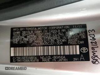 2012 Scion iQ с VIN JTNJJXB05CJ011304, выставлен на аукционе Copart как лот 62499595 с пробегом 108 924 миль миль и Списание • Salvage title. История ставок и продаж доступна на DreamBid. Изображение 12.