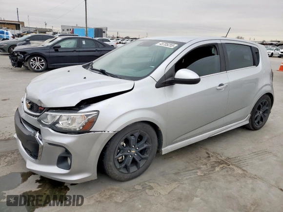 2017 Chevrolet Sonic LT with VIN 1G1JD6SH9H4139426, listed as a Copart auction lot 45705255 with 89,501 mi miles and Salvage Title. Bid and sale history available at carsss.com. Image 1.