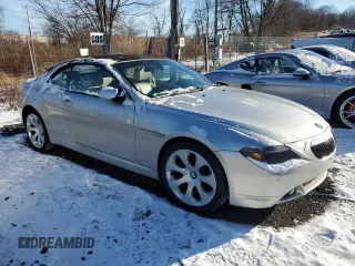 2005 BMW 6 Series 645Ci with VIN WBAEK73415B325739, listed as a Copart auction lot 86249364 with 85,651 mi miles and Salvage Title. Bid and sale history available at carsss.com. Image 4.