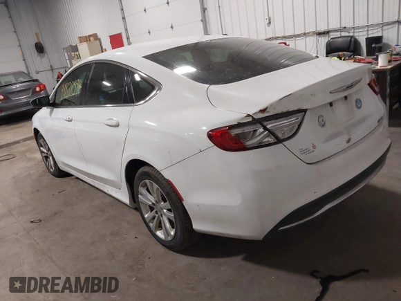 2015 Chrysler 200 Limited with VIN 1C3CCCAB6FN693470, listed as a IAAI auction lot 41828594 with 130,277 mi miles. Bid and sale history available at carsss.com. Image 3.