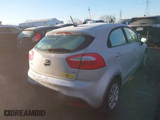 2013 Kia Rio LX with VIN KNADM5A34D6274278, listed as a IAAI auction lot 41810478 with 89,723 mi miles. Bid and sale history available at carsss.com. Image 4.