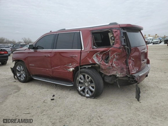 2016 Chevrolet Tahoe LTZ with VIN 1GNSKCKC2GR257458, listed as a Copart auction lot 45684125 with 0 mi miles and Salvage Title. Bid and sale history available at carsss.com. Image 2.