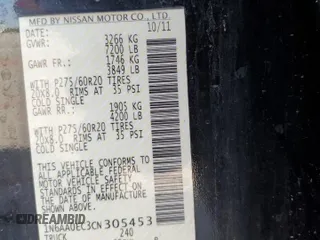 2012 Nissan Titan SV with VIN 1N6AA0EC3CN305453, listed as a Copart auction lot 55477425 with 79,501 mi miles and Salvage Title. Bid and sale history available at carsss.com. Image 12.