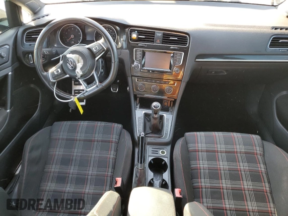 2015 Volkswagen GTI S z VIN 3VW5T7AU5FM100458, wystawiony jako Copart lot #77452564 z przebiegiem Nie podano mil oraz Szkoda całkowita • Salvage title. Historia ofert i sprzedaży dostępna na DreamBid. Obrazek 8.