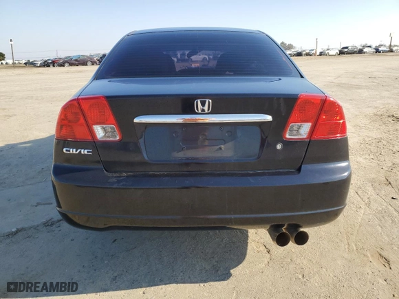 2003 Honda Civic DX with VIN 2HGES161X3H585385, listed as a Copart auction lot 42854145 with 87,312 mi miles and Salvage Title. Bid and sale history available at carsss.com. Image 6.