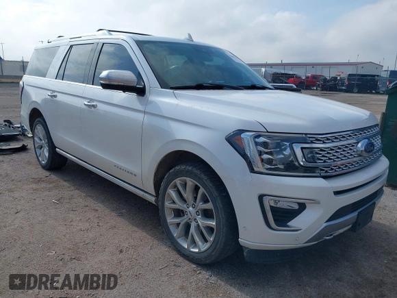 2019 Ford Expedition Max Platinum with VIN 1FMJK1MT9KEA54634, listed as a IAAI auction lot 42307984 with Not provided miles and . Bid and sale history available at DreamBid. Image 1.