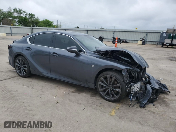 2023 Lexus IS 350 F Sport with VIN JTHGZ1B23P5068846, listed as a Copart auction lot 51160415 with 10,279 mi miles and Salvage title. Bid and sale history available at DreamBid. Image 4.