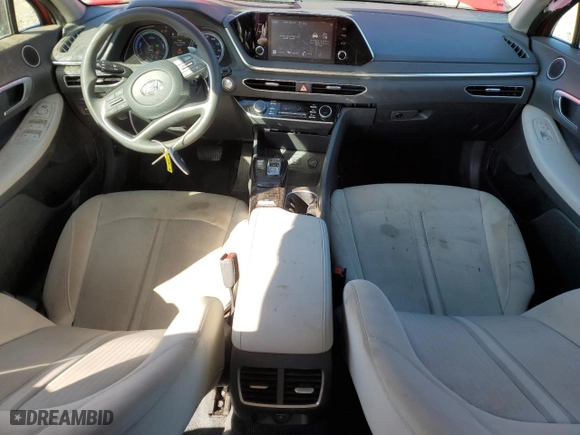 2021 Hyundai Sonata Hybrid Blue with VIN KMHL24JJ1MA035423, listed as a Copart auction lot 44228045 with 65,072 mi miles and Salvage Title. Bid and sale history available at carsss.com. Image 8.