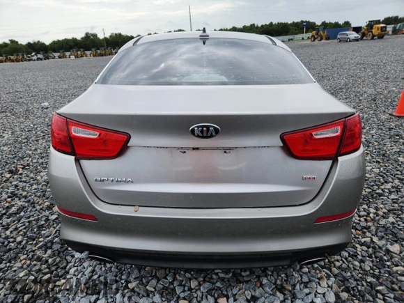 2014 Kia Optima LX with VIN 5XXGM4A76EG342533, listed as a Copart auction lot 59279775 with 108,598 mi miles and Salvage title. Bid and sale history available at DreamBid. Image 6.