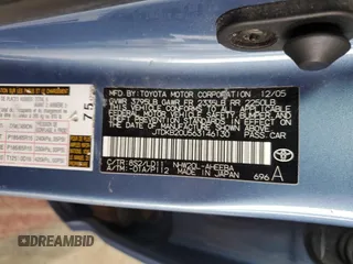 2006 Toyota Prius z VIN JTDKB20U563146130, wystawiony jako Copart lot #58481625 z przebiegiem Nie podano mil oraz Czysty tytuł • Clean title. Historia ofert i sprzedaży dostępna na DreamBid. Obrazek 12.
