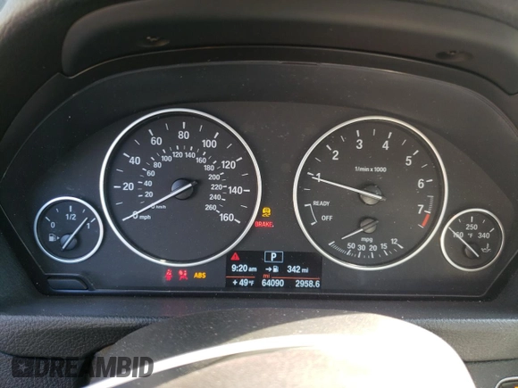 2014 BMW 3 Series GT 328i xDrive with VIN WBA3X5C5XED242692, listed as a Copart auction lot 51417345 with 64,090 mi miles and Salvage Title. Bid and sale history available at carsss.com. Image 9.